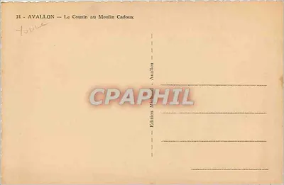 Kuzyn przy młynie Cadoux — Avallon — Wydawnictwo Michaud — Rewers