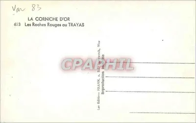 Les Roches Rouges au Trayas — La Corniche d'Or — Éditions Frank, Nîze — Rewers