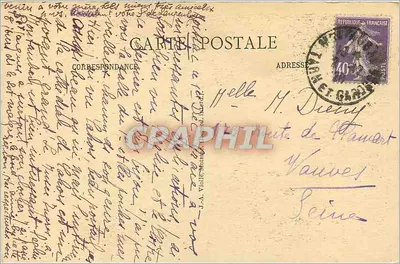 Cloître de Moissac — Vista interna — Bilhete postal moderno — Verso