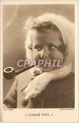 Criança com chapéu e lenço — « COMO O PAI » — FOTO MANSON
