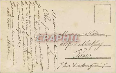 Menina com traje de inverno — com visco — editor A&M B n°60055/4 — Verso