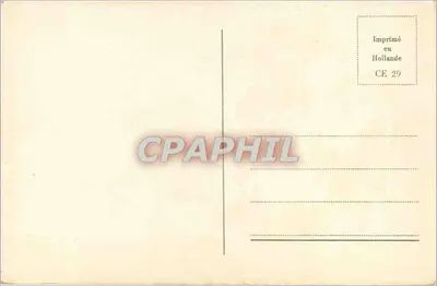 Kołyska i różowe różki — symbol szczęścia — wydruk w Holandii CE 29 — Rewers