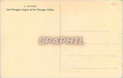 As Virgens sábias e as Virgens loucas — Étienne Azambre — Verso