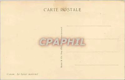 O beijo materno — Charles Dombre — Braun & Cie, Cabane — Verso
