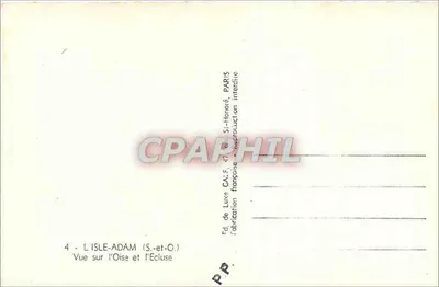 L'Isle-Adam (S.-et-O.) — Widok na Oise i zasuwę — wyd. de Luva CA.F. Paris — Rewers