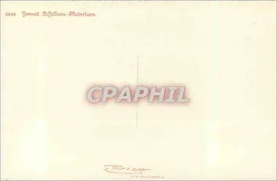 Zermatt. Riffelhorn-Matterhorn. — 6849 — Editor: Peter & Giger — Verso
