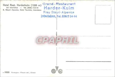 Berner Oberland — widok panoramiczny z gór i jezior — Photoglo-Wehrli AG, Zurych — Rewers