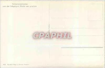 Zachód słońca widziany z Schynigen Platte — Kunstverlag F. Goetz, Luzern, n° 5874 — Rewers