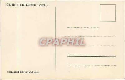 Widok Kurhaus Griesalp — zasne góry i las — wydawca: Kunstanstalt Brügger, Meiringen — Rewers