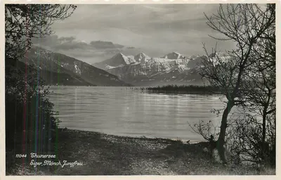 Thunersee — Eiger, Mönch, Jungfrau — Edição Art. Perrochat & Phototypie S.A., Lauanne