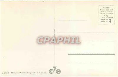 Thunersee, Niesen e Blümlisalp — vista lacustre com montanhas nevadas — Photoglob-Wahrli & Vouga & Co. A.-G. Zürich — Verso