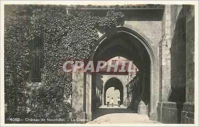Castelo de Neuchâtel — O Claustro — Sociedade Gráfica Neuchâtel, n° 4082