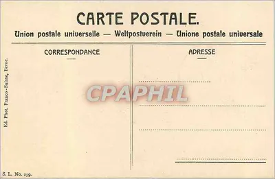 Fribourg, Ratusz — widok na schody i zegarowy belfer — Wyd. Fot. Franco-Swajcarska — Rewers