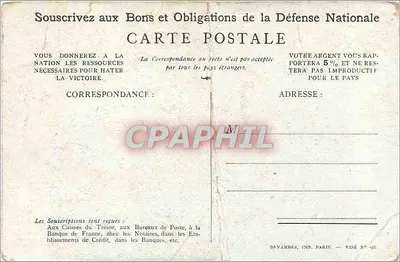 Soldado em ação — Slogan patriótico — Devambez, Imp. Paris, N° 465 — Verso