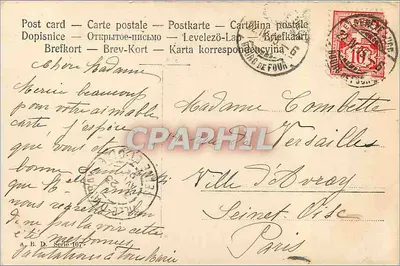 Bukiet kwiatów wiosennych w jajku — Wesołych Świąt Wielkanocnych — A. B. D. Série 107 — Rewers