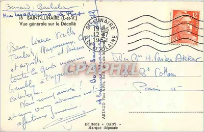 Vista geral do Décollé — Saint-Lunaire (Ille-et-Vilaine) — Edições Gaby — Verso