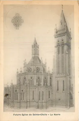 Futura Igreja de Santa Cecília - Le Havre — desenho arquitetônico
