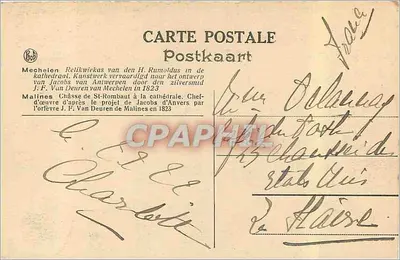 Skrzynka świętego Rombauta w katedrze w Malines — praca wykonana na podstawie projektu Jacobsa z Antwerpii, wykonana przez J.F. Van Deuren w 1823 roku — Rewers