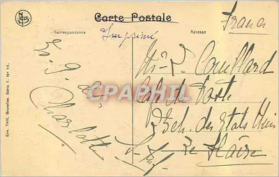 Bruxelas - A Bolsa. The Exchange. — Ern. Thill, Bruxelas, Série 1, N° 14. — Verso
