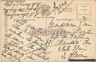 Catedral de St Paul, Londres — interior — Beagles Postcards n°648.W — Verso