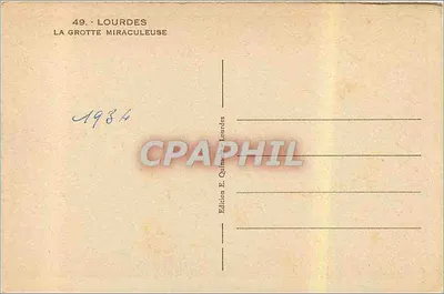 Lourdes — Grotta Miracolosa — Wydawnictwo E. Quinault Lourdes, nr 49 — Rewers