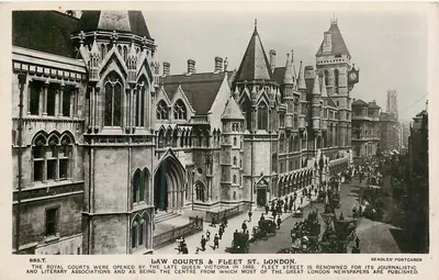 Royal Courts & Fleet St. Londres — Beagles' Postcards n° 885.T