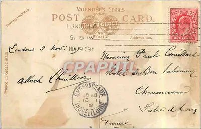 Hotéis Cecil e Savoy, Londres — Série Valentine's — n° 5888 — Verso