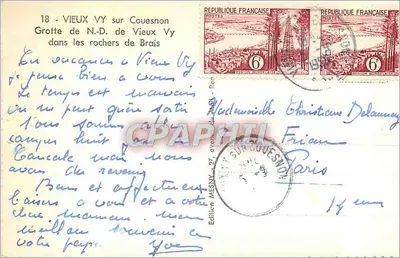 Gruta de N.-D. de Vieux Vy — Vieux Vy sur Couesnon — Édition sur Couesnon — Verso