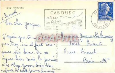 Cabourg — Pamiątka z Cabourg — Réal-Photo — Rewers