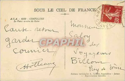 O Velho Moinho do Goire — Confolens — Edições Artísticas A. Gilbert, Angoulême — Verso