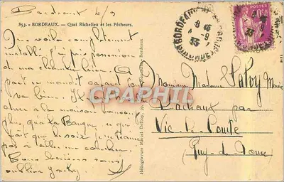 Bordeaux — nabrzeże Richelieu i rybacy — Noed — Rewers