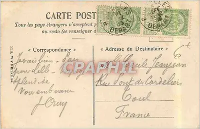 Lembrança de Bruxelas — Editor W. V. S. Bruxelas, número de série não visível — Verso