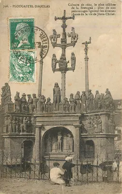 Calvário de 1602 em Plougastel-Daoulas — mais de 200 personagens representando as diversas fases da vida de Jesus Cristo — editor Le Darte, fot. Ch. Plouin