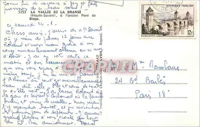 Wąwóz Dranse — Most Bioge — Wydawnictwo Chalard, Lyon — Rewers