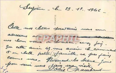 Dwoje dzieci — studio — Stara pocztówka Paryż n°4586 — Rewers