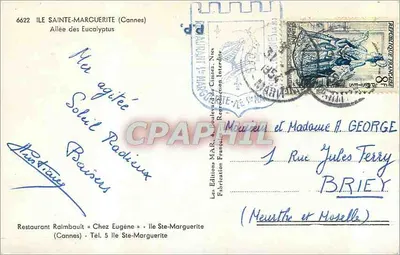Aleja eukaliptusów — Wyspa Świętej Margarety (Cannes) — Éditions M.A.R. — Rewers