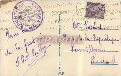 Menton i Zatoka Garavan widziana z Grimaldi — Rellaï, nr 482 — Rewers