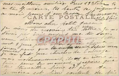 O Sonho — Ed. Detaille — Geral Joffre Geralíssimo do Exército Francês — Foto Pierre Petit — Verso