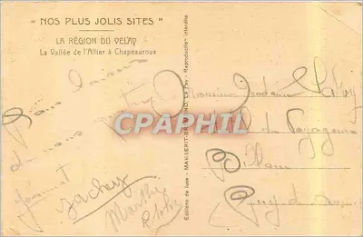 A Vale do Allier em Chapeauroux — Nossos Mais Belos Locais — Edição de luxo, Masserit-Bond, Le Puy — Verso