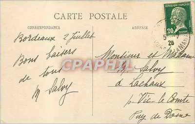 Bordeaux — Plac Komedii — nieznany wydawca, n° 62 — Rewers