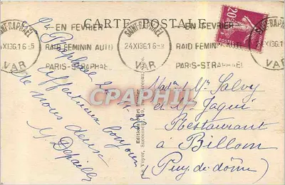 Saint-Raphaël — A Praia — Ed. Voyen, n°109 — Verso