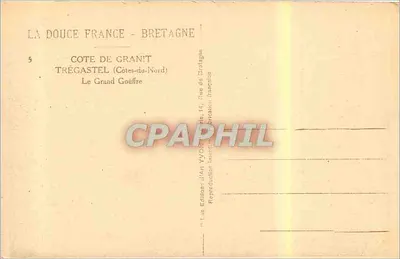 Costa de Granito — Trégastel (Côtes-du-Nord) — O Grande Gouffre — Éditions d'Art Yvon — Verso