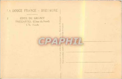 Costa de Granito — Trégastel — Bretanha — Éditions YVC — Verso