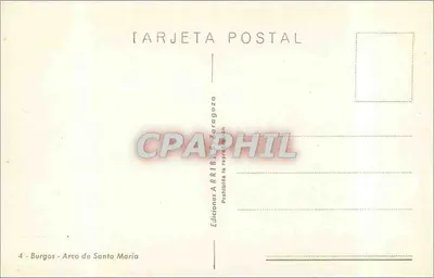 Burgos — Arc Santa María — Wydawca: Ediciones ARRI BARRAGAzoa, nr 4 — Rewers