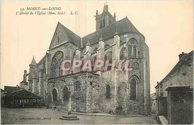 MORET-sur-LOING — A Abside da Igreja (Mon. bist.) — L. Coffin, fot.-edit., Morat
