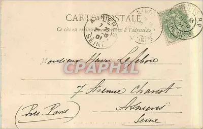 NANTES - A Bourse (1810) e os Quais da Loire — A. Thuret, Nantes — Verso