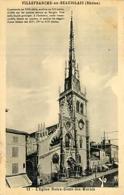 Villefranche-en-Beaujolais (Rhône) — Igreja de Nossa Senhora dos Pântanos — Editor J. Cellard, Lyon, n°14