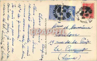Villefranche-en-Beaujolais (Rhône) — Igreja de Nossa Senhora dos Pântanos — Editor J. Cellard, Lyon, n°14 — Verso