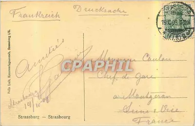 Strasbourg — Widok z lotu nad miastem z katedrą — Fols Lab, Strasbourg — Rewers