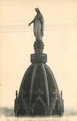 LYON — La Statue de Notre-Dame-de-Fourvière — LL. — N° 185